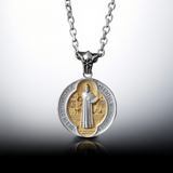 St. Benedict Home Blessing Titanium Steel Pendant