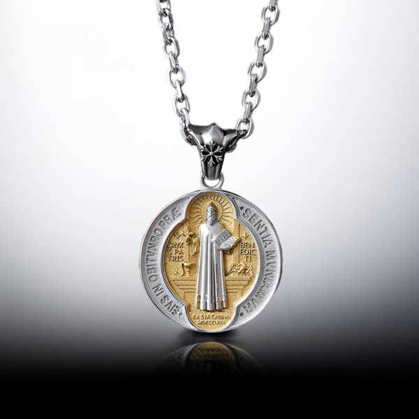 St. Benedict Home Blessing Titanium Steel Pendant