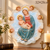 Virgin Mary & Baby Jesus with Angels Religious Decor