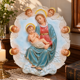 Virgin Mary & Baby Jesus with Angels Religious Decor