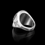 Jesus Crown of Thorns Signet Ring – Christian Faith Cross Ring