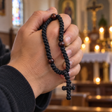 Handmade 100-Knot Christian Prayer Rope with Wooden Beads – Prayer & Daily Devotion