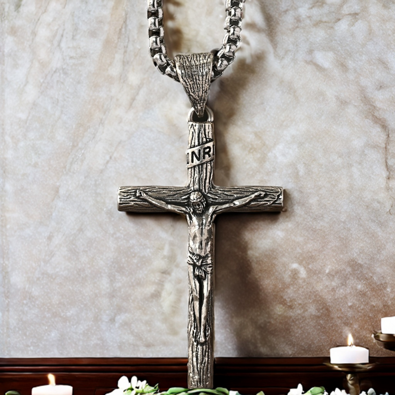 S925K Silver Cross Necklace: Embodiment of the Light of Faith