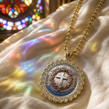 Crown of Thorns Cross Pendant Necklace