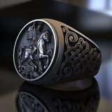 Saint George Amulett Edelstahl Ring