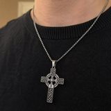 Celtic Knot Titanium Steel Cross Necklace