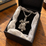 S925 Sterling Silver Crucified Jesus Cross Pendant Necklace – INRI Christian Faith Jewelry