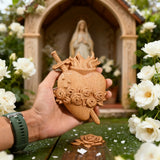 Holy Family Three Sacred Hearts Wooden Wall Decoration