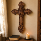 Hand-Carved Beechwood Our Lady of Guadalupe Wall Cross – Catholic Christian Home Décor - Christian gift presentation