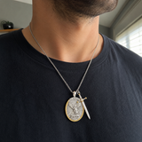 The Protection Amulet of St. Michael Archangel with a Sword Pendant Necklace
