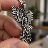 S925K Silver Saint Michael Pendant: Courage in the Heart