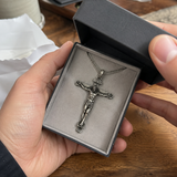 The Passion of Christ S925 Silver/Titanium Steel Cross Necklace