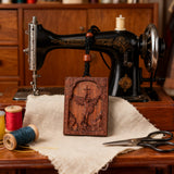 Square Archangel Michael Wooden Pendant