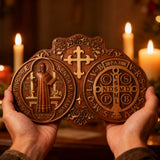 St. Benedict's Exorcism Medal Christian Exorcism Plaque - Wall Decor