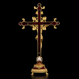 Hand-Painted Metal Jesus Christ Crucifix: Sacred Home Decor