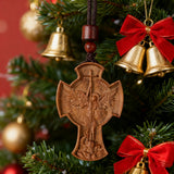 St. Michael the Archangel Wooden Cross Pendant