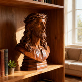 Boxwood Jesus Crown with Thorns Half-Length Desktop Ornament