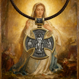 S925 sterling silver double-sided Jesus and Virgin Mary necklace