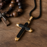 Titanium Steel 18K Gold Cross Necklace | A Christian Emblem of Faith and a Fashion Statement