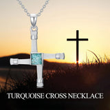 St. Brigid's Cross Turquoise Necklace – Celtic Heritage & Natural Beauty