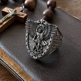 Archangel Michael Steel Titanium Ring——Giving us the strength and courage to move forward
