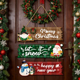 Christmas & New Year Wooden Hanging Signs: Rustic Holiday Cheer for Your Home
