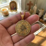 Vintage Titanium Seven Archangel's Seal Pendant - Amulet against evil eyes, curses, spells