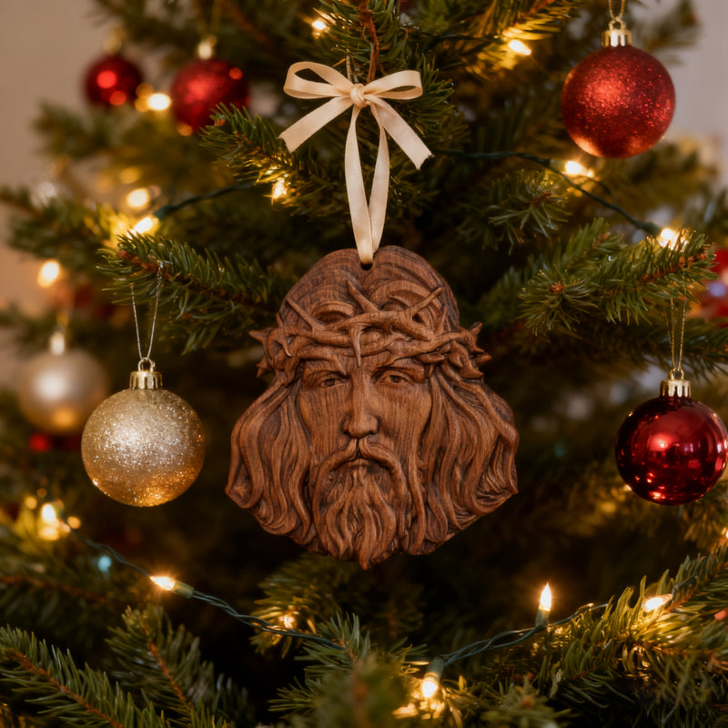 Handcrafted Beechwood Jesus Thorn Crown Wall Hanging — A Sacred Reminder of His Everlasting Love