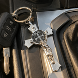 Saint Benedict Cross Keychain – Your Daily Shield of Faith and Protection - design detail
