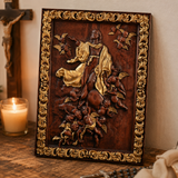 Assumption of Mary Hand-Carved Wood Wall Art: A Tribute to Heavenly Glory