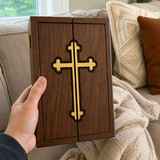 The Life of Christ Hand-Carved Beechwood Triptych – From Nativity to Resurrection Glory - product image 2