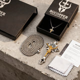 St. Benedict Exorcism Cross Necklace - Bless you and your family