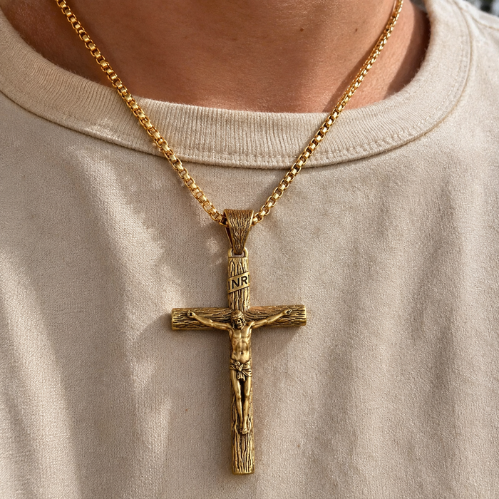 Christian crucifix necklace faith gift