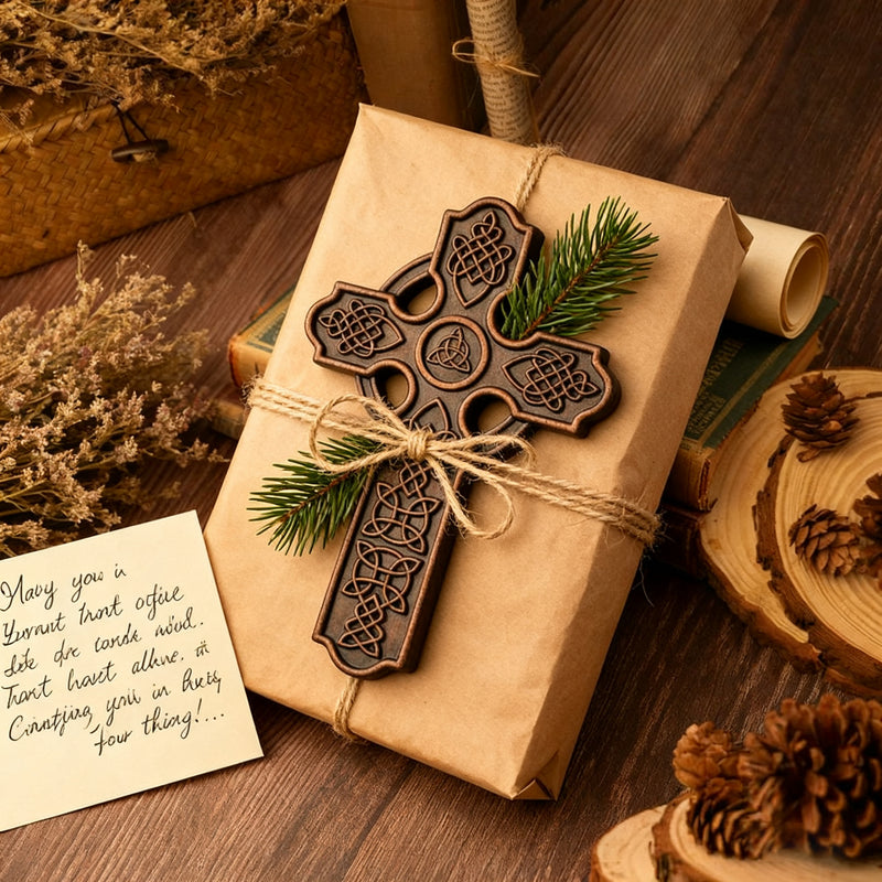 Keltisches Kreuz Holz schnitzerei