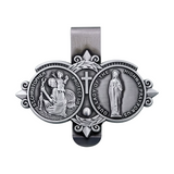 St. Christopher's Virgin Mary bless us with a safe journey car visor clips