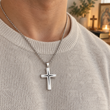 Starburst Cross Necklace – Silver Christian Pendant