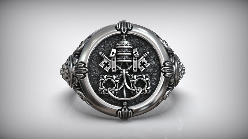 S925K Silver St. Peter's Key to Heaven Ring