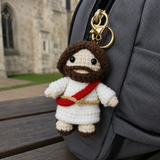 Handmade Crochet Jesus Keychain