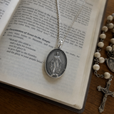 S925 Silver/Titanium Steel ‘Miracle’ Medallion Necklace
