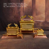 The Ark Of the Covenant Home Decoration Christian Decor Religious Gift(Gold plated copper)
