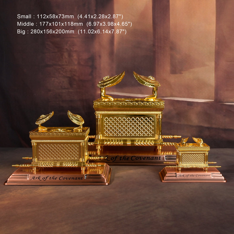 The Ark Of the Covenant Home Decoration Christian Decor Religious Gift(Gold plated copper)