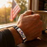 250 Years of Independence Bald Eagle & USA Flag Patriotic Silicone Bracelet