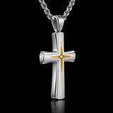 Starburst Cross Necklace – Silver Christian Pendant