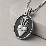 Sacred Heart Medallion Necklace