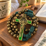 Catholic St. Benedict Rosary Necklace with Crucifix