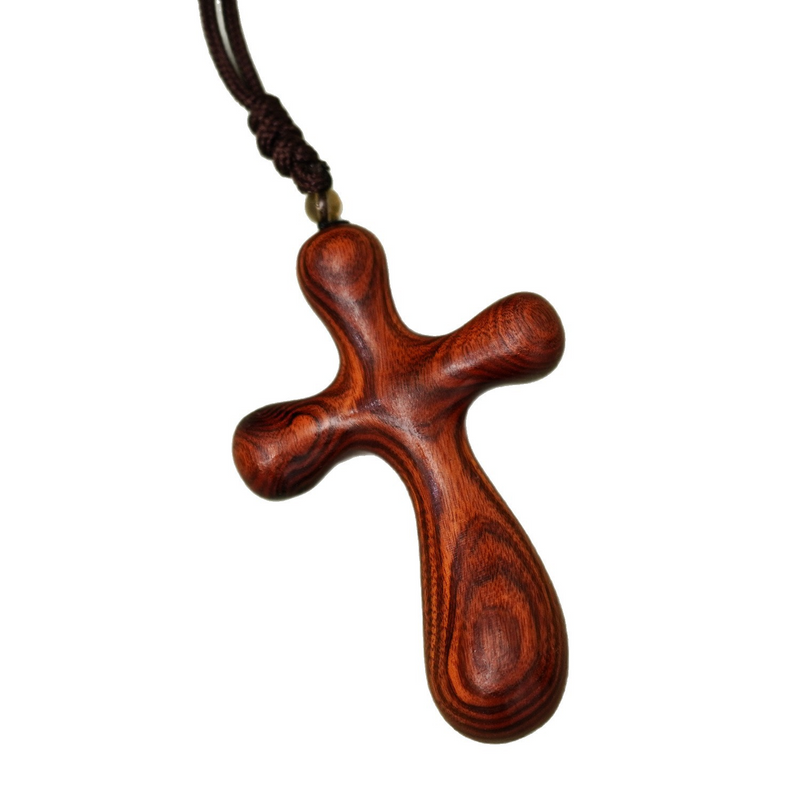 Bgcopper Rosewood Crucifix of Jesus' Passion (Necklace & Car Charm Options)