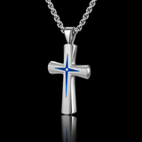 Starburst Cross Necklace – Silver Christian Pendant