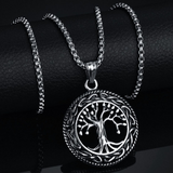 Baum des Lebens Halskette Anhänger Edelstahl Schutz Lucky Talisman Keltischer Schmuck für Männer Frauen