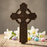 复活节百合木雕正面近景