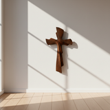 简约白墙编辑大片现代木质十字架